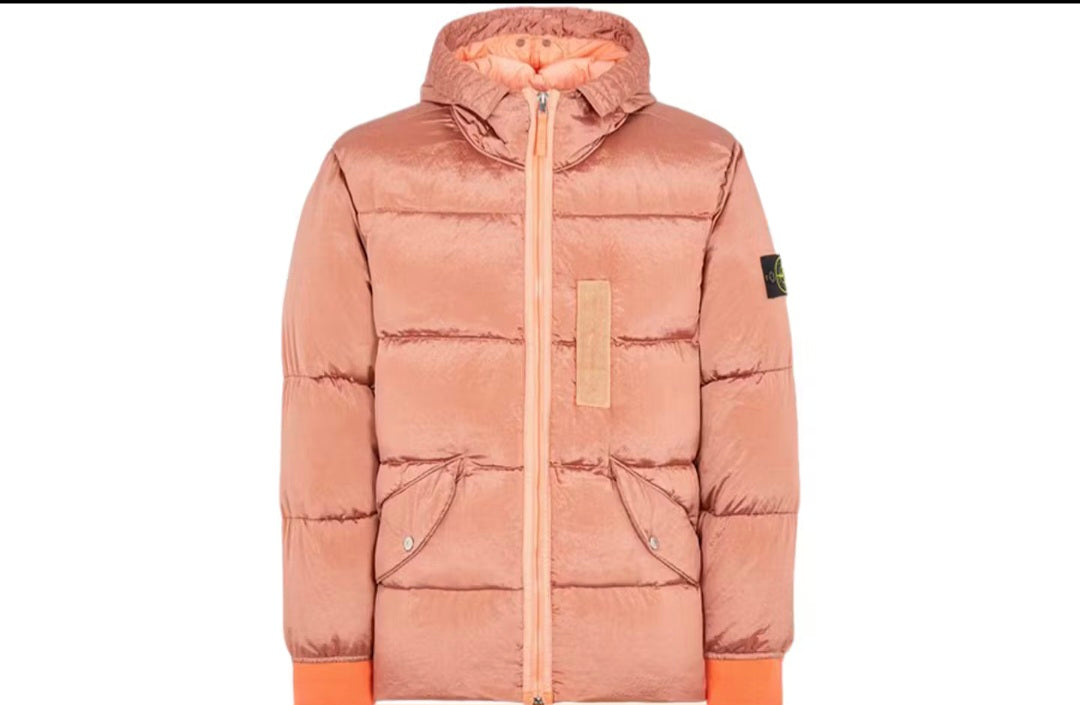 Stone Island Nylon Metal Econyl Regenerated Nylon With Down In Peach