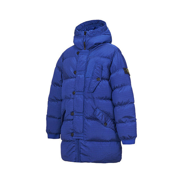 Stone Island Blouson Down Jacket In Royal Blue
