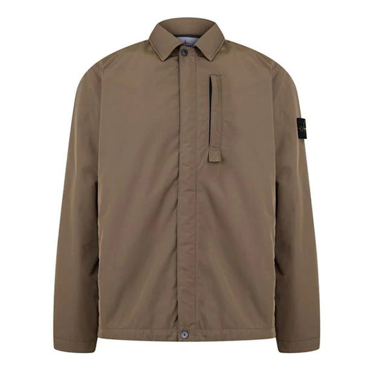 Stone Island Micro Twill With Primaloft Insulation Jacket In Walnut Brown