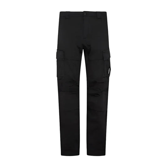 Cp Company 056A Stretch Sateen Cargo Pants In Black