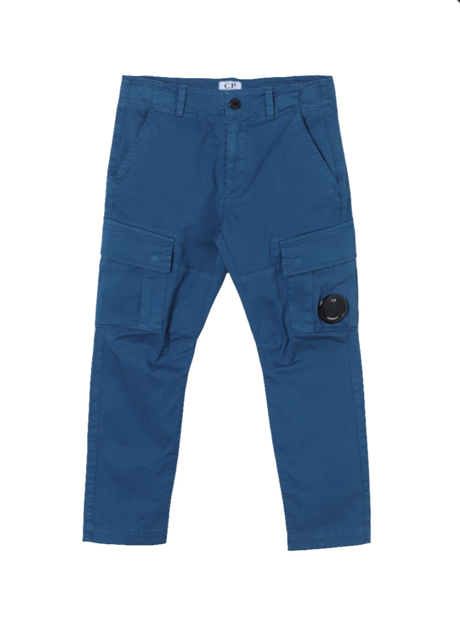 Cp Company 056A Stretch Sateen Cargo Pants In Ink Blue
