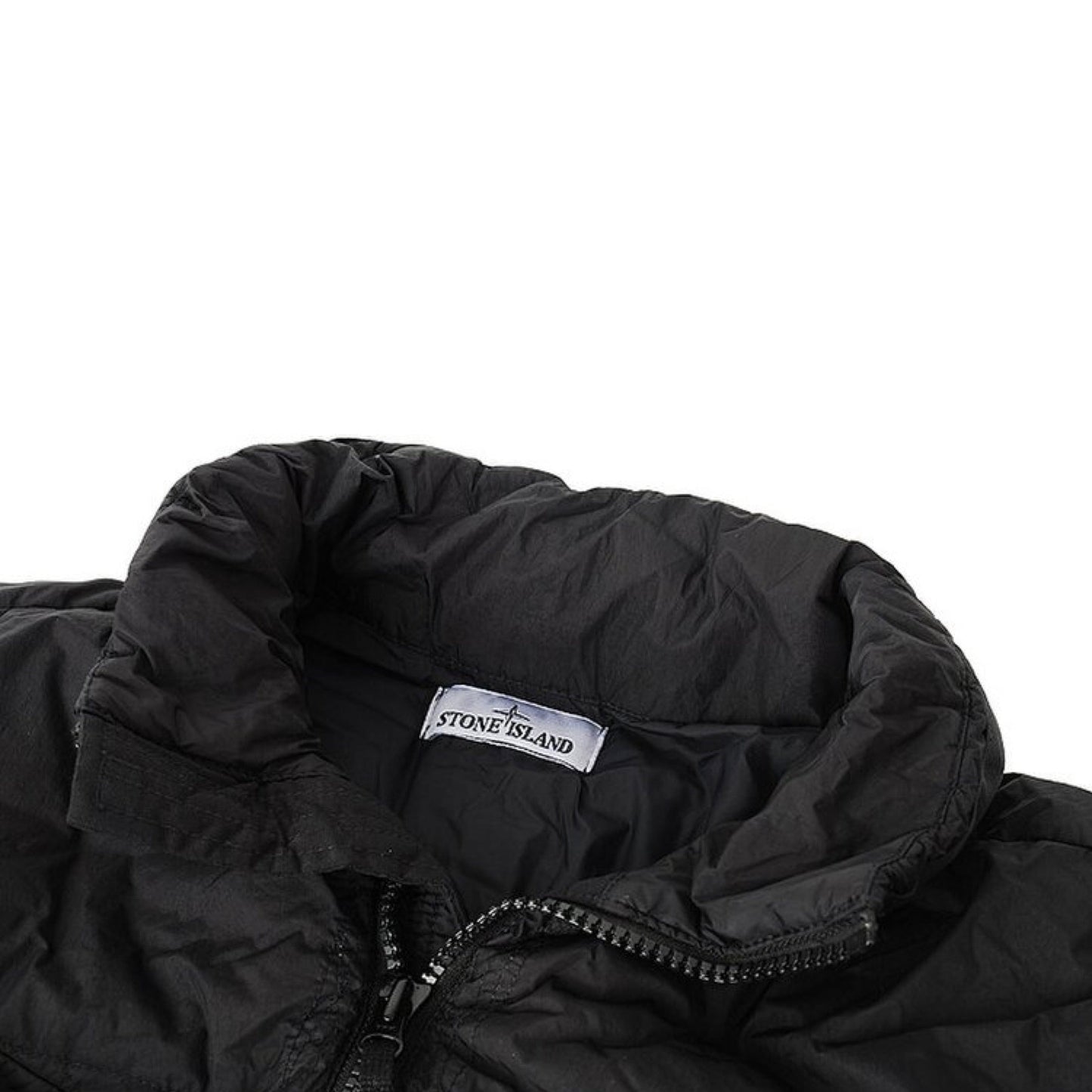 Stone Island Garment Dyed Crinkle Reps R-Ny Down Jacket In Black