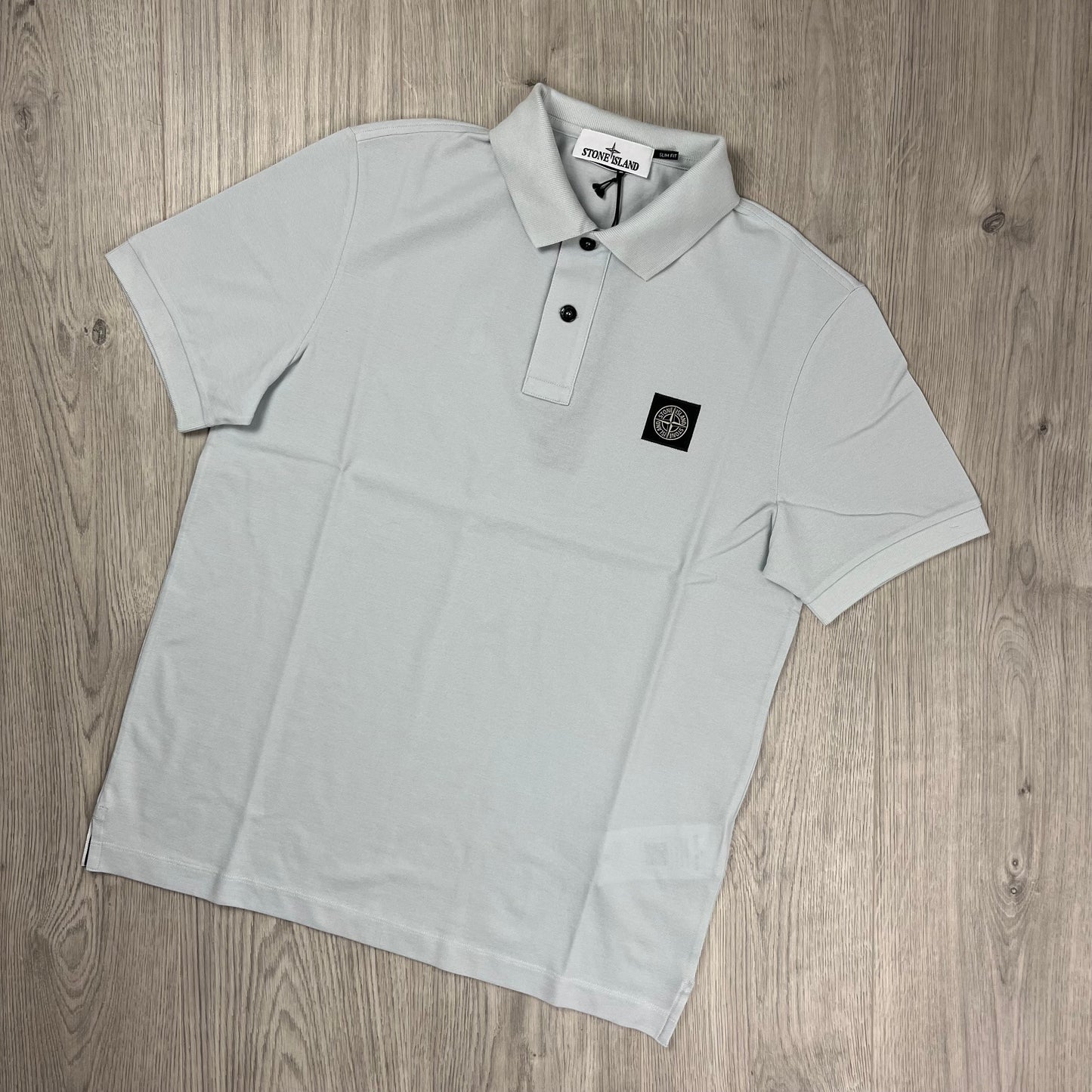 Stone Island Patch Polo Shirt - Sky Blue